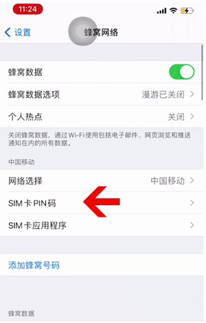 轵城镇苹果14维修网分享如何给iPhone14的SIM卡设置密码 